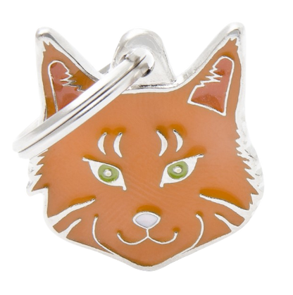 Placa De Identificación En Forma De Gato Maine Coon, Grabado Incluido