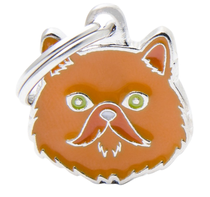 Placa De Identificación En Forma De Gato Persa, Grabado Incluido