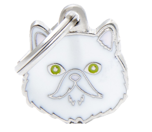 Placa De Identificación En Forma De Gato Persa, Grabado Incluido