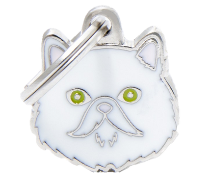 Placa De Identificación En Forma De Gato Persa, Grabado Incluido
