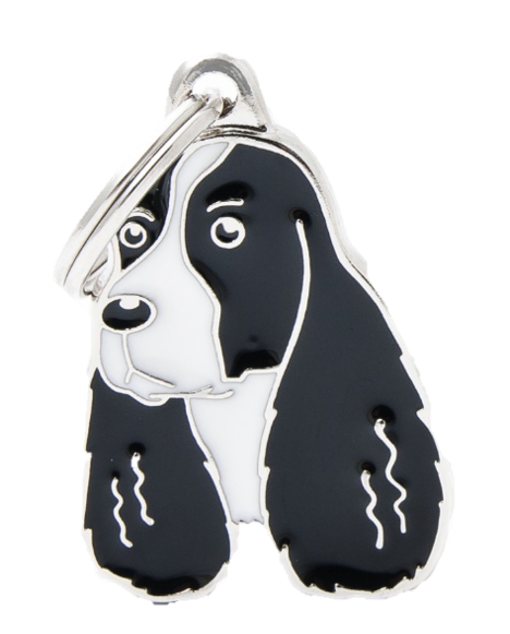 Placa De Identificación En Forma De Perro Springer Spaniel, Grabado Incluido