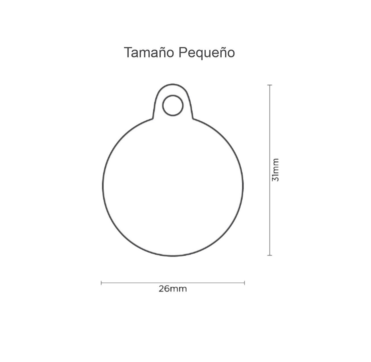 Placa De Identificación En Forma Circular "I Love You", Grabado Incluido