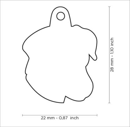 Placa De Identificación En Forma De Perro Jack Russell, Grabado Incluido