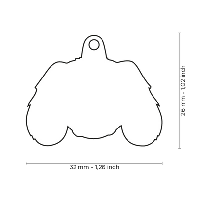 Placa De Identificación En Forma De Perro Cavalier King, Grabado Incluido