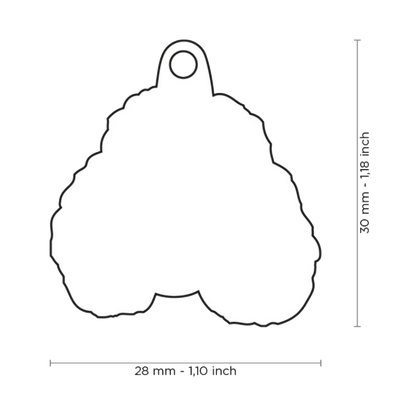 Placa De Identificación En Forma De Perro Poodle, Grabado Incluido
