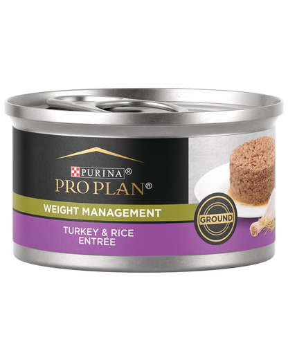 ALIMENTO HÚMEDO EN LATA PRO PLAN OPTIFIT REDUCED CALORIE PARA GATO ADULTO RECETA PAVO Y ARROZ 85 GR