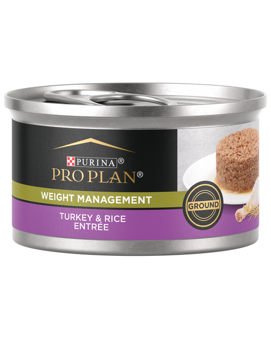ALIMENTO HÚMEDO EN LATA PRO PLAN OPTIFIT REDUCED CALORIE PARA GATO ADULTO RECETA PAVO Y ARROZ 85 GR