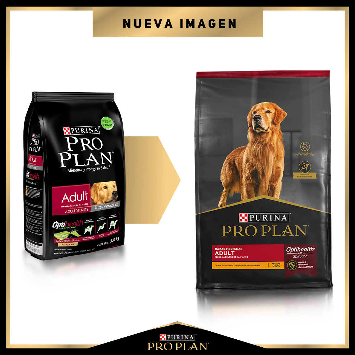 Alimento Pro Plan Adult Para Perros Adultos De Razas Medianas Optihealth Con Carne De Pollo