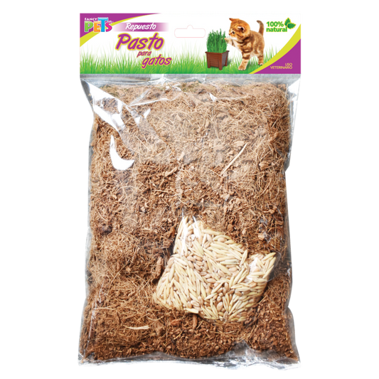 Repuesto De Pasto Semillas Y Sustrato Para Gatos Fancy Pets